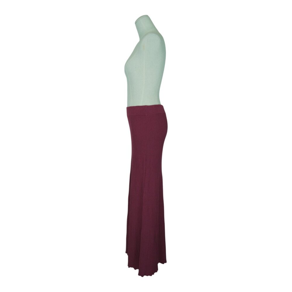 Free People Shine Bright Knit Maxi Skirt Burgundy Purple Sz Small - Picture 8 of 10
